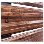 Simetrica Modeli Dark Wood Ahşap Desenli Mantolab Yatay Bahçe Çiti Modeli