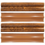 Simetrica Modeli Golden Wood Ahşap Desenli Mantolab Yatay Bahçe Çiti Modeli