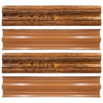 Simetrica Modeli Golden Wood Ahşap Desenli Mantolab Yatay Bahçe Çiti Modeli