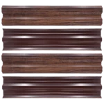 Simetrica Modeli Mahogany Ahşap Desenli Mantolab Yatay Bahçe Çiti Modeli